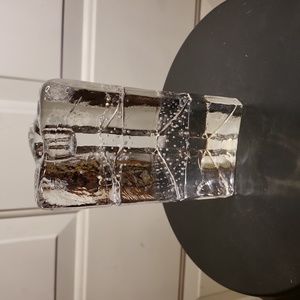 Iittala Arkipelago Triangle Ice Block Bubble Candle Holder Finland 6"